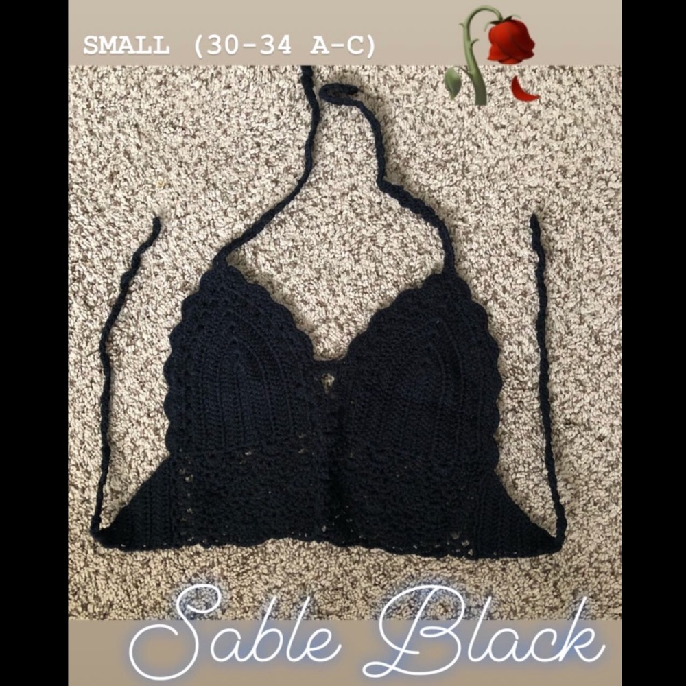Summer boho crochet halter top